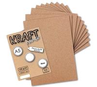NEUSER PAPIER Carta kraft vintage rosa, 50 fogli, formato DIN A5, 120 g/m², 21 x 14,8 cm, carta riciclata 100% ecologica, carta da lettere