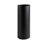 Neustein Portaombrelli con Design Moderno in Metallo Tondo Nero per Casa e Ufficio, Supporto con 2 Ganci, 2 Vassoi Rimovibili per Gocciolamento, 49 cm di Altezza, 19 cm di Diametro