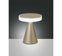 Fabas Luce Lampada da tavolo LED Neutra, altezza 20 cm, oro opaco, touch dimmer Fabas Luce
