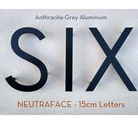 Neutraface Antracite/Alluminio Nero Lettere - 15cm Altezza