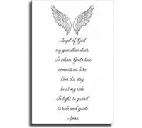Neutral Angel Wings Nursery Poster for Bedroom Wall | Monochrome wing design, gentle sleep aid, minimalist room accent(Unframed,08x12inch(20x30cm))