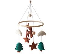 Neutral Crib Mobile Handmade Soft Nursery Soother Toy | Handmade Nursery Mobile With Soft Neutral Design For Cribs Nursery Decor Infant Visual Stimulation Shower And