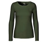 Neutral Maglia a maniche lunghe da donna in 100% cotone biologico e commercio equo e solidale, sostenibile, comoda e versatile, perfetta per il tempo libero e la vita quotidiana, militare, S