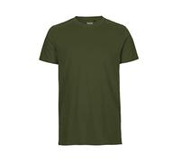 Neutral, t-shirt in 100% cotone biologico, commercio equo e solidale, certificata Oeko-Tex ed Ecolabel, colore nero, taglia 3XL Oliva L