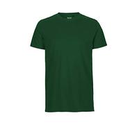 Neutral, t-shirt in 100% cotone biologico, commercio equo e solidale, certificata Oeko-Tex ed Ecolabel, colore nero, taglia 3XL verde bottiglia s