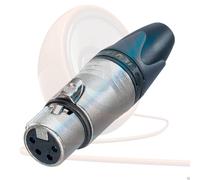 Neutrik 4 Perno NC4FXX Femmina XLR Connettore. Argento Corpo, Dc Power Plug Dtap