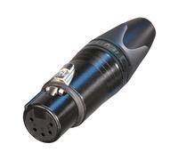 Neutrik Connettore XLR femmina NC5FXX-B 5 poli nero contatti oro