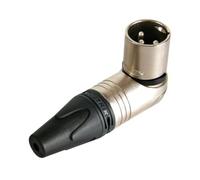 Neutrik 607050 Connettori XLR, NC3MRX, Nichel, ad angolo retto