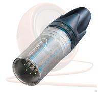 Neutrik 7 Perno NC7MXX Maschio XLR Connettore. Argento Corpo, Tubo Mic Spina