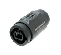 Neutrik, Adattatore a 4 poli bloccabile per due spine SpeakON NL2/4FC, Nero