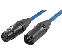 NEUTRIK - Cavo XLR cromato nero per presa, 5 m blu