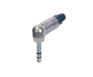 Neutrik, Connettore Audio Jack 6,35mm a 3 Poli Telefonico Curvo, Argento