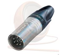 Neutrik Connettore XLR Maschio 6 Pin NC6MXX. Corpo Argento, Pin Argento.