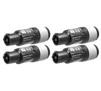 Neutrik NAC3FXXB-W-L - Cavo Powercon con uscita terminale, grigio, 20 A/250 V (CA), confezione da 4