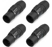 NEUTRIK NAC3M-TRUE1-S 20A True1 - Supporto per cavo di alimentazione con bloccaggio, confezione da 4
