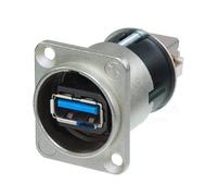 NEUTRIK NAUSB3 CONNETTORE USB 3.0 PANNELLO DA TIPO A>TIPO B (REVERSIBILE) NIKEL