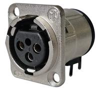 Neutrik NC3FD-H-0 Connettore XLR Presa a pannello contatti angolati Numero Pol