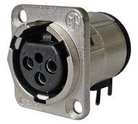 Neutrik NC3FD-H-0 Connettore XLR Presa a pannello contatti angolati Numero Pol