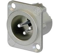 Neutrik Connettore XLR NC3MD-LX Spina a pannello contatti diritti Alluminio