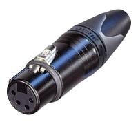 Neutrik NC4FXX-B Connettore XLR Presa dritta Numero Poli (num): 4 Nero 1 pz.
