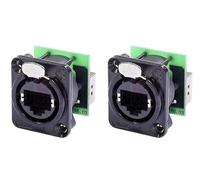 NEUTRIK NE8FDP-B CAT 5/6 RJ45 Feed-Thru D Series Panel MNT Jack - Nero