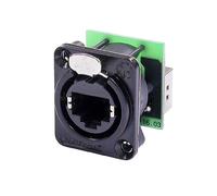 Neutrik NE8FDP-B Pannello Montato A Chassis Feed-Through Ethercon Nero. CAT5E