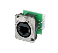 Neutrik NE8FDV-YK Ethercon RJ45 Chassis Socket Argento, Nero