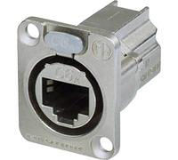 Neutrik NE8FDX-P6 - Presa passante CAT6A schermata e nichelata, a D