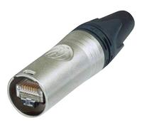 EtherCON Cable Connector CAT6A, RJ45 maschio, nichel, Ø cavo 7-9,5 mm. Adatto per cavi con sezione AWG24 / 1 - AWG22 / 1 (solido) o AWG24 / 7 - AWG22 / 7 (flessibile)