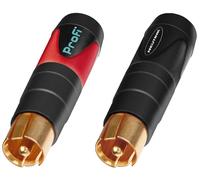NEUTRIK-NF-2CB2 High-End-Cinch-Stecker IN 2er-Pack, Rosso E Nero Codificata