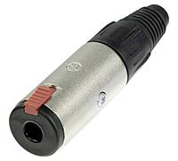 Neutrik NJ3FC6BAG Jack 6.35 mm Presa dritta Numero Poli (num): 3 Stereo Nero 1