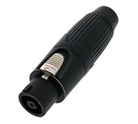 SpeakON volante femmina 8 poli, colore nero, corpo in metallo, pressacavo tipo mandrino