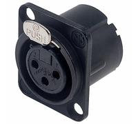 Neutrik XLR Montaggio a Pannello Presa 3-Pole NC3FD-LX-B