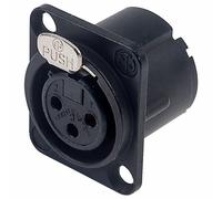 Neutrik XLR Montaggio a Pannello Presa 3-Pole NC3FD-LX-B