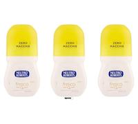Neutro Roberts - 3 deodoranti roll-on Fresco, senza sali di alluminio, non macchia, bergamotto e zenzero, protezione 48h, 50 ml, + portachiavi Italy Shop Service gratuito