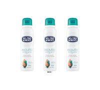 Neutro Roberts - 3 deodoranti spray Asciutto all'iris e alla mandorla, senza alcool e con Rockalaun, deodorante anti-sudore, unisex, 150 ml, + portachiavi Italy Shop Service in omaggio