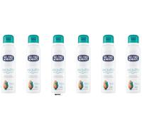 Neutro Roberts - 6 deodoranti spray Asciutto all'iris e alla mandorla, senza alcool e con Rockalaun, deodorante anti-sudore, unisex, 150 ml, + portachiavi Italy Shop Service in omaggio