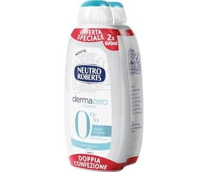 NEUTRO ROBERTS Bagnoschiuma Corpo Dermazero Micellare, Ottimo per Pelli Delicate e Sensibili, Privo di Sapone e Coloranti, Adatto a Uso Quotidiano e per l'Igiene dei Bambini, 2 Flaconi da 600 ml