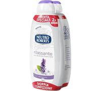 NEUTRO ROBERTS Bagnoschiuma Corpo Rilassante con Lavanda e Patchouli, Per una Pelle Distesa e Rilassata, Ingredienti di Origine Naturale, Senza Sapone, Dermatologicamente Testato, 2 Flaconi da 600 ml