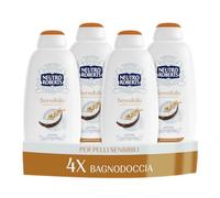 Neutro Roberts Bagnoschiuma Corpo Sensibile con Avena e Cocco, Ideale Per Pelli Sensibili, Ingredienti di Origine Naturale, Senza Sapone, Dermatologicamente Testato, 4 Flaconi da 600 ml