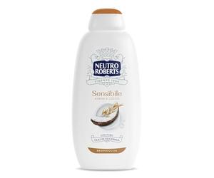 Neutro Roberts Bagnoschiuma Corpo Sensibile con Avena e Cocco, Ideale Per Pelli Sensibili, Ingredienti di Origine Naturale, Senza Sapone, Dermatologicamente Testato, Flacone da 600 ml