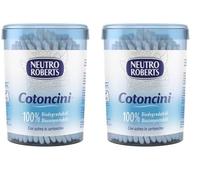 Neutro Roberts, Cotoncini con Box Salva Igiene, Cotton Fioc Morbidi e 100% Biodegradabili con Astina in Cartoncino, Adatti per Bambini - Confezione da 200 Pezzi