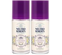 Neutro Roberts, Deodorante Roll-on Firenze Senza Sali di Alluminio, Zero Macchie, con Olio Essenziale di Iris e Ambra grigia, Con Puro Olio di Glicerina, Deodorante Donna e Uomo, 50 ml, 48h