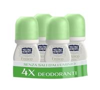 Neutro Roberts, Deodorante Roll On Fresco Verde, Té Verde e Lime, Zero Sali di Alluminio, Zero Macchie, Con Puro Olio di Glicerina, Deo Uomo e Donna, Plastica 100% riciclata, 48h - 4 Pezzi da 50 ml
