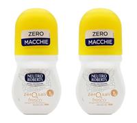Neutro Roberts Deodorante Roll-On Fresco, Zero Sali di Alluminio, Bergamotto e Zenzero, Anti-Macchie, 48H, 50 ml (2 pezzi) (Roll-on 2 pezzi)