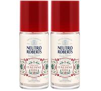 Neutro Roberts, Deodorante Roll-on Roma Senza Sali di Alluminio, Zero Macchie, con Olio Essenziale di Alloro e Fiori di fico, Con Puro Olio di Glicerina, Deodorante Donna e Uomo, 50 ml, 48h