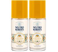 Neutro Roberts, Deodorante Roll-on Siracusa Senza Sali di Alluminio, Zero Macchie, con Olio Essenziale di Arancia e Fiori di sale, Con Puro Olio di Glicerina, Deodorante Donna e Uomo, 50 ml, 48h