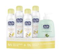 Neutro Roberts, Deodorante Spray Fresco 4x150ml, Sapone Antibatterico 200ml