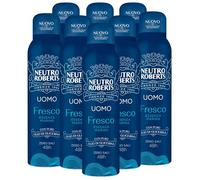 Neutro Roberts Deodorante Spray Fresco Essenza Marina Deo Uomo 48h Senza Sali di Alluminio per la Naturale Traspirazione della Pelle Formula Senza Polveri Non Macchia i Vestiti - 8 Flaconi da 150ml