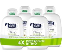 Neutro Roberts, Detergente Intimo Delicato, Detergente per l'Igiene Intima con Camomilla, 100% Naturale - Adatto a Pelli Sensibili, Per Donne e Bambini - Clinicamente Testato - 4 Flaconi da 200 ml